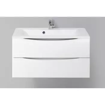 Тумба с раковиной BelBagno Marino 90 bianco lucido (MARINO-900-2C-SO-BL-P, BB900/450-LV-MR-PR)