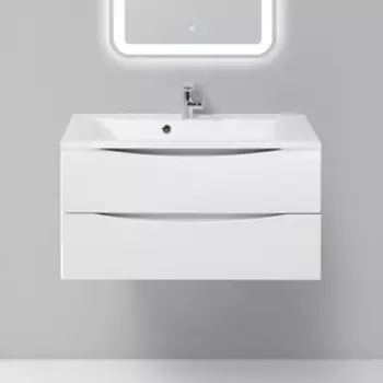 Тумба с раковиной BelBagno Marino 90 bianco opaco (MARINO-900-2C-SO-BO-P, BB900/450-LV-MR-PR)