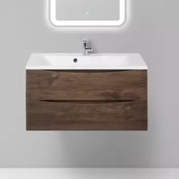 Тумба с раковиной BelBagno Marino 90 rovere moro (MARINO-900-2C-SO-RW-P, BB900/450-LV-MR-PR)