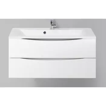 Тумба с раковиной BelBagno Marino-Cer 100 Bianco Lucido (MARINO-CER-1000-2C-SO-BL-P, BB-0324-100-LVB)