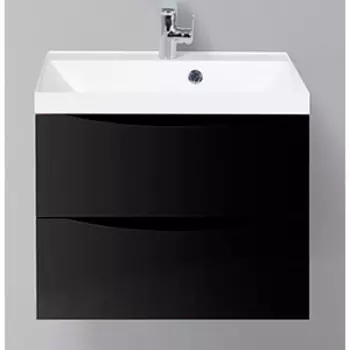 Тумба с раковиной BelBagno Marino-Cer 60 Nero Lucido (MARINO-CER-600-2C-SO-NL-P, BB-0320-60-LVB)