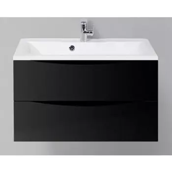 Тумба с раковиной BelBagno Marino-Cer 80 Nero Lucido (MARINO-CER-800-2C-SO-NL-P, BB-0322-80-LVB)