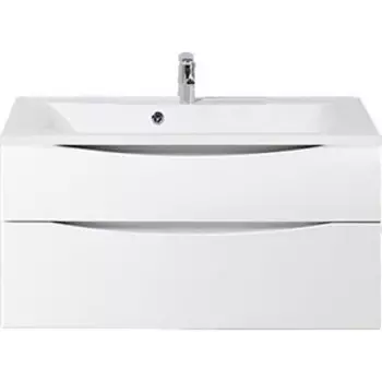 Тумба с раковиной BelBagno Marino-H60 100 bianco lucido (MARINO-H60-1000-2C-SO-BL-P, BB1000/445-LV-MR-PR)