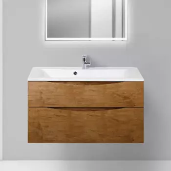 Тумба с раковиной BelBagno Marino-H60 100 rovere nature (MARINO-H60-1000-2C-SO-RN-P, BB1000/445-LV-MR-PR)