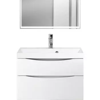 Тумба с раковиной BelBagno Marino-H60 80 AST bianco lucido (MARINO-H60-800-2C-SO-BL-P, BB800/450-LV-MR-AST)