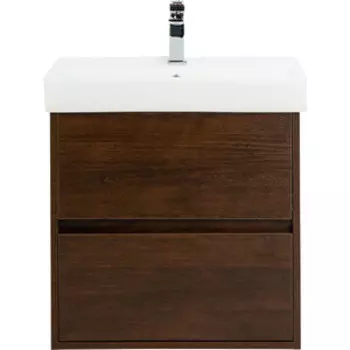 Тумба с раковиной BelBagno Neon 60 два ящика, Rovere Scuro (NEON-600-2C-SO-RS, 19060)