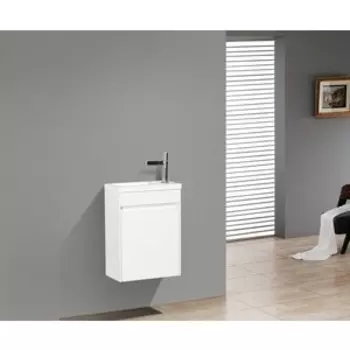 Тумба с раковиной BelBagno Pietra 46 bianco lucido (PIETRA MINI-460-1A-SO-BL-R, BB-460-PM-LVB)