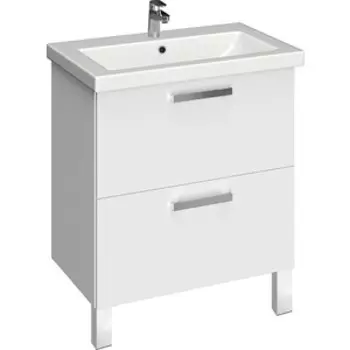 Тумба с раковиной Cersanit Melar 70 белая, с ножками (64129, UM-COM70/1, ZP-NOGA-KPL2)