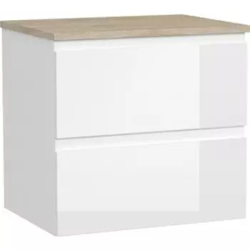 Тумба с раковиной Cersanit Moduo 60 белая/дуб (SB-SZ-MOD60-BL/Wh, BL-MOD60)