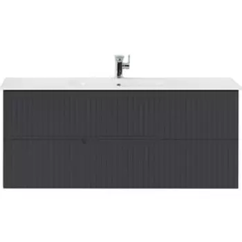 Тумба с раковиной Cezares Duet 120х45 Grafito (DUET-1200-2C-SO-GR-P, CZR-NAT-120-LVB)