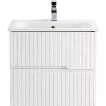 Тумба с раковиной Cezares Duet 60х45 Bianco Opaco (DUET-600-2C-SO-BO, CZR-NAT-60-LVB)