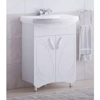 Тумба с раковиной Corozo Кентис 60 New белая (SD-00000314, 4620008192772)