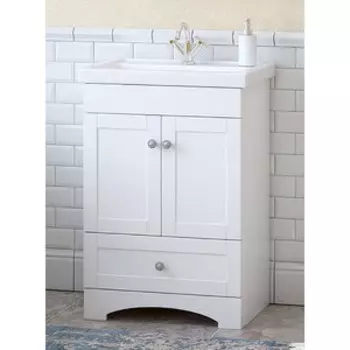 Тумба с раковиной Corozo Техас 60 белая (SD-00000361, 4640021060773)