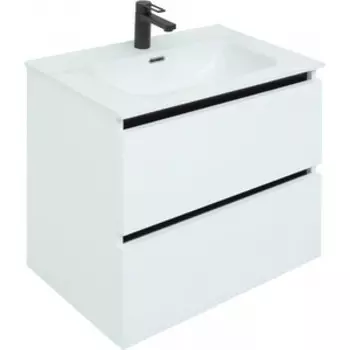 Тумба с раковиной De Aqua Ариетта New 60 белый матовый (265579, 254363)