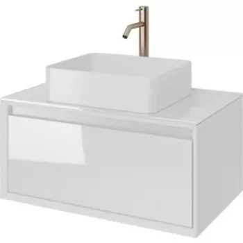 Тумба с раковиной Dreja Insight 80 с ящиком, белый глянец (99.9200, 641945)