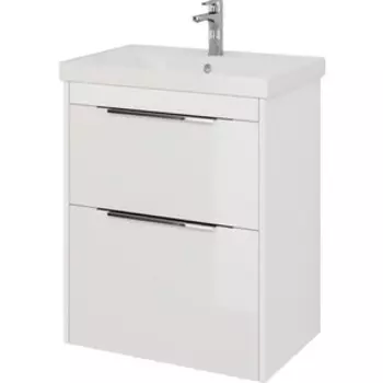 Тумба с раковиной Dreja Prime 70 подвесная, с ящиками, белый глянец (99.9301, 641600)