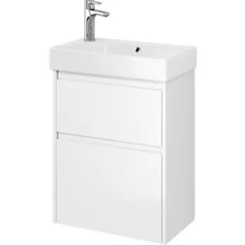 Тумба с раковиной Dreja Slim 55х33 белый глянец (99.0400, 17055-KL)