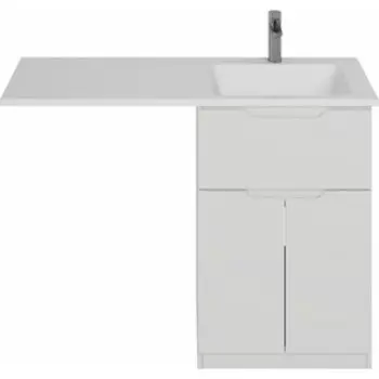 Тумба с раковиной Dreja Vega 60 (120) правая, белый глянец (99.0450, 100120R)