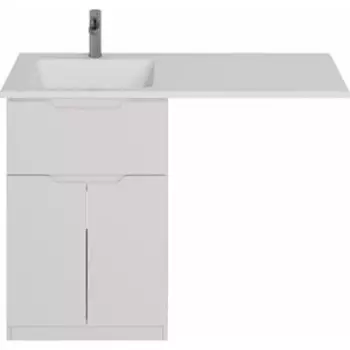 Тумба с раковиной Dreja Vega 60 (120) левая, белый глянец (99.0450, 100120L)