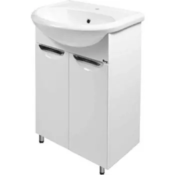 Тумба с раковиной Emmy Милли 66х49 с дверцами, белый (mil65ste, 1WH110174)