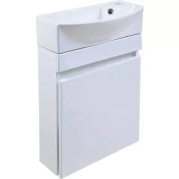Тумба с раковиной Emmy Мия 46х22 правая, белая (mia46melbel-r.X, ER-5002)