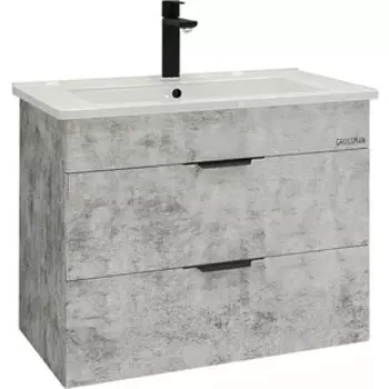 Тумба с раковиной Grossman Кросс 65х47 бетон (106501, У18296)