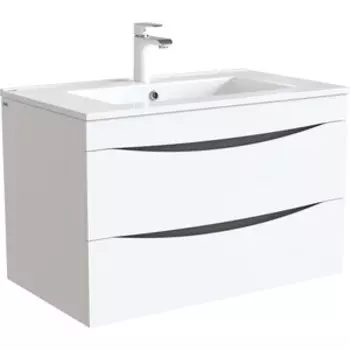 Тумба с раковиной IDDIS Cloud 80 подвесная белая (CLO80W0i95, 0138000i28)