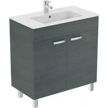Тумба с раковиной Ideal Standard Tempo 80 с 2 дверцами, серый дуб (E3241SG, E066901)