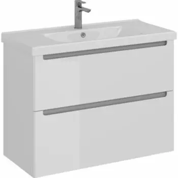 Тумба с раковиной Lemark Buno 100х45 белый глянец (LM04B100T, 641259)