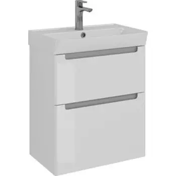 Тумба с раковиной Lemark Buno 60х35 белый глянец (LM04B60T, 551360)