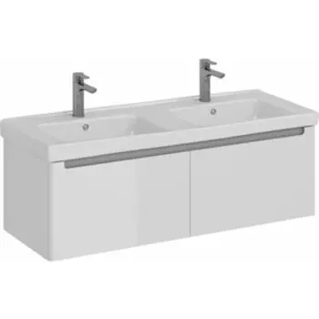 Тумба с раковиной Lemark Buno mini 125х45 белый глянец (LM05BM125T, 641938)