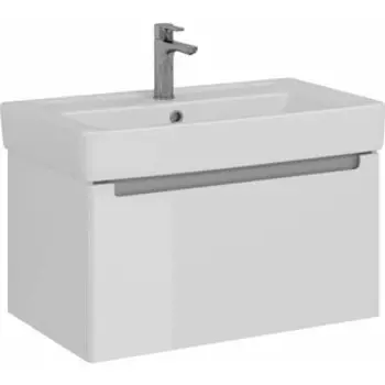 Тумба с раковиной Lemark Buno mini 80х45 белый глянец (LM05BM80T, 192185)