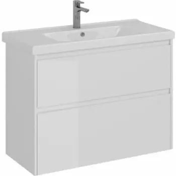 Тумба с раковиной Lemark Combi 100х45 белый глянец (LM03C100T, 641259)