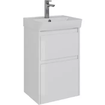 Тумба с раковиной Lemark Combi 45х35 белый глянец (LM03C45T, 551346)