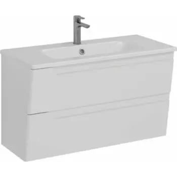 Тумба с раковиной Lemark Miano 100х45 белый глянец (LM06M100T, 641235)