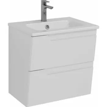 Тумба с раковиной Lemark Miano 60х45 белый глянец (LM06M60T, 640344)