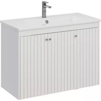 Тумба с раковиной Lemark Romance 100х45 белый глянец (LM07R100T, 641235)