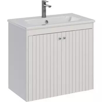 Тумба с раковиной Lemark Romance 80х45 белый глянец (LM07R80T, 640177)