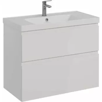 Тумба с раковиной Lemark Veon 90х45 белый глянец (LM01V90T, 641617)