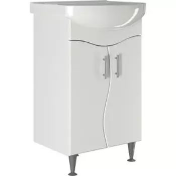 Тумба с раковиной Mixline Ангара 52х43 белая (4640030867660, 4631111132623)