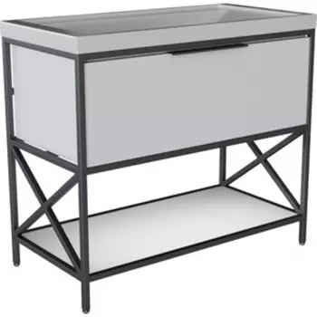 Тумба с раковиной Mixline Бруклин 100х45 белая (4630099745160, 4640021065204)