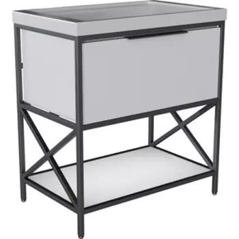 Тумба с раковиной Mixline Бруклин 80х45 белая (4630099745184, 4640021064733)