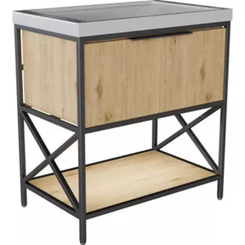 Тумба с раковиной Mixline Бруклин 80х45 дуб бунратти (4630099745030, 4640021064733)