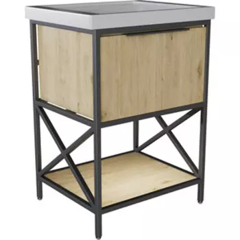 Тумба с раковиной Mixline Бруклин Fest 60х45 дуб бунратти (548234, 4610018187127)