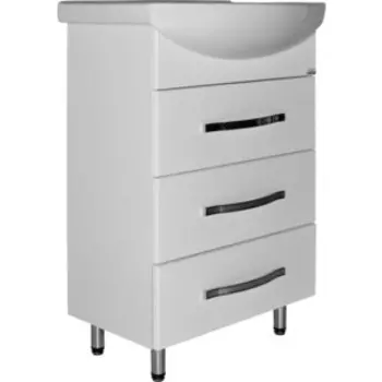 Тумба с раковиной Mixline Диамант 55х43 белая (4640030866748, 4620008195551)