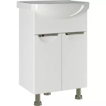 Тумба с раковиной Mixline Этьен 55х43 белая (4630099744712, 4620008195551)
