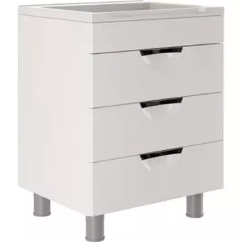 Тумба с раковиной Mixline Этьен 58х48 белая (4630077962602, 4680028070160)