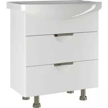 Тумба с раковиной Mixline Этьен Элеганс 76х45 белая (4630099744767, 4620008197371)