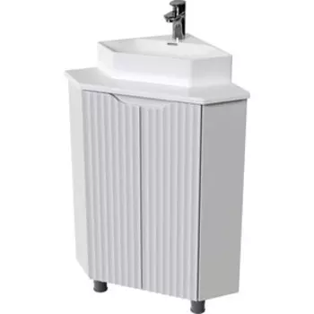 Тумба с раковиной Mixline Корнер 64 угловая, белый (4630099747904, 4660105251828)