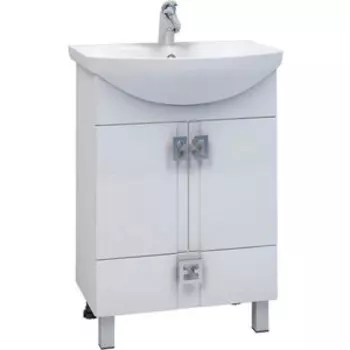 Тумба с раковиной Mixline Квадро-1 75 белая (551698, 4620008197371)